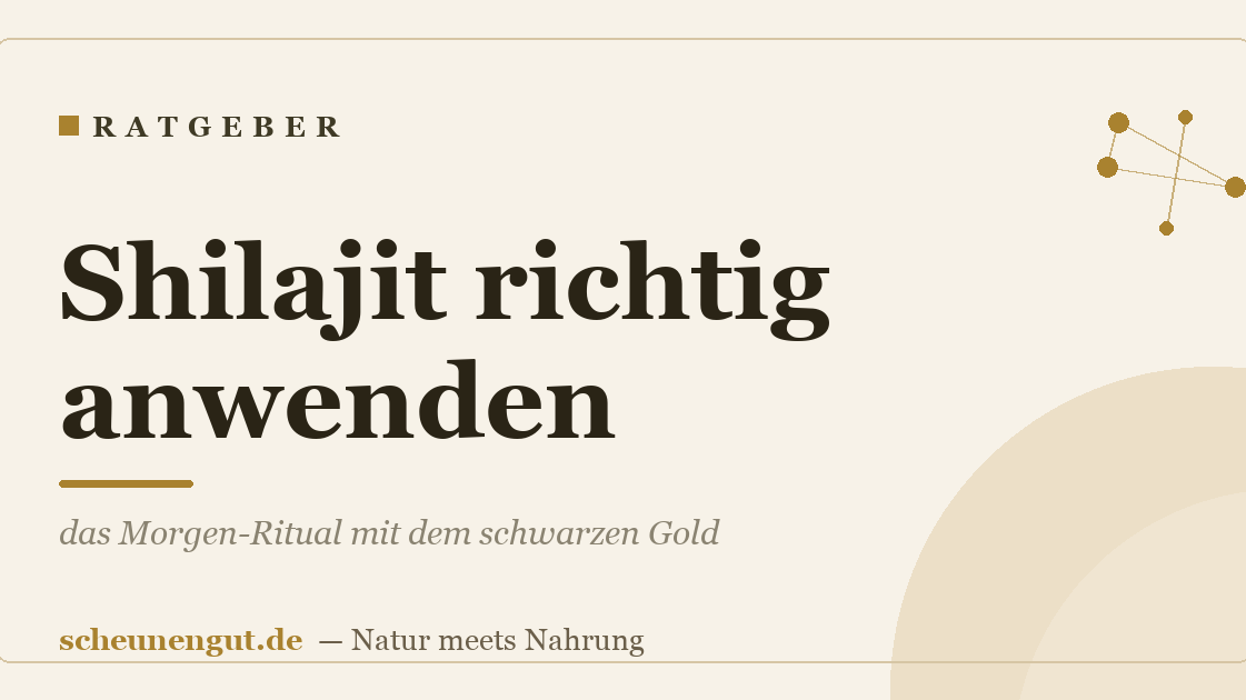 Shilajit richtig anwenden: das Morgen-Ritual mit dem schwarzen Gold