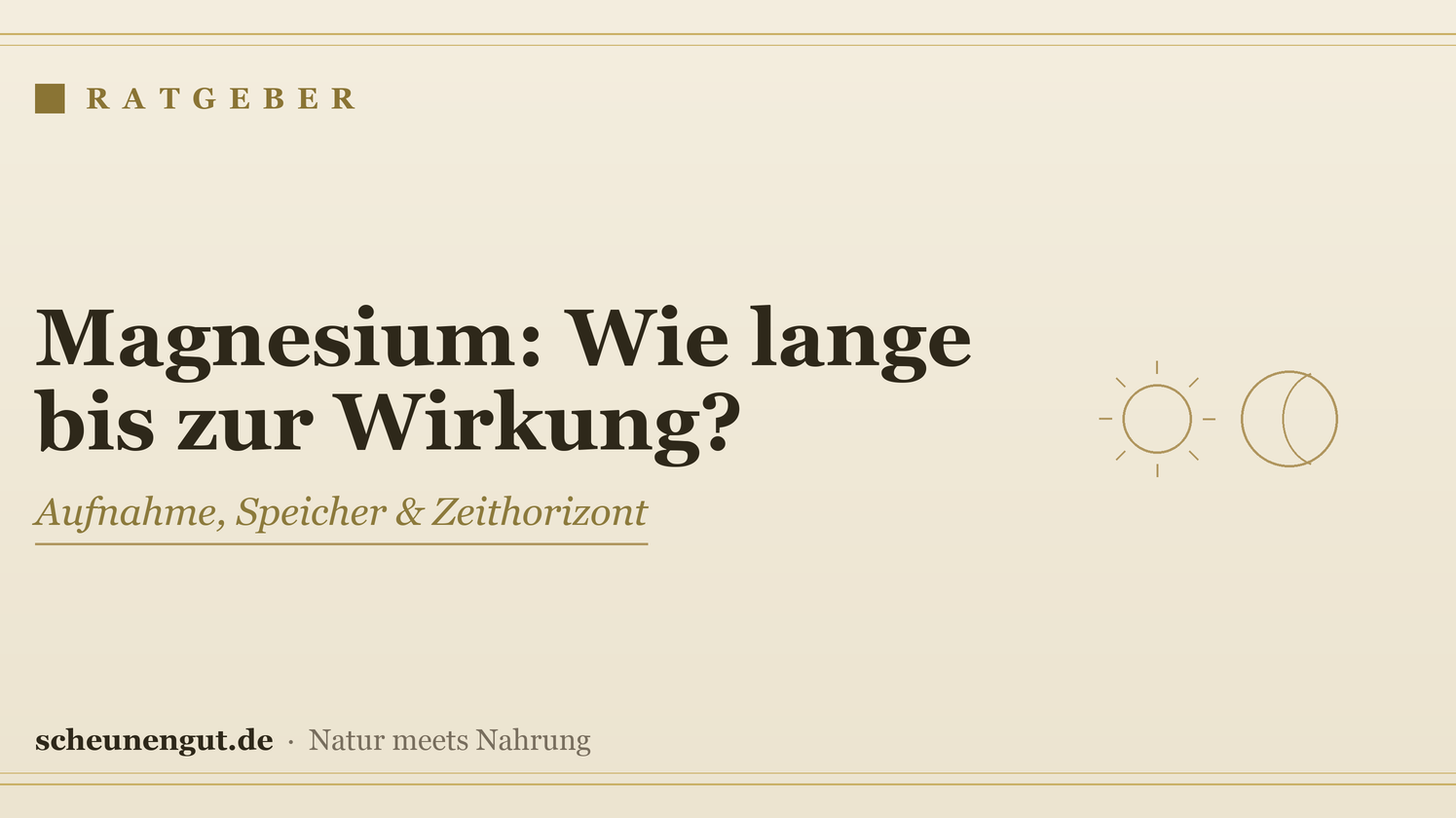 Wie lange dauert es, bis Magnesium wirkt? – Ratgeber von Scheunengut