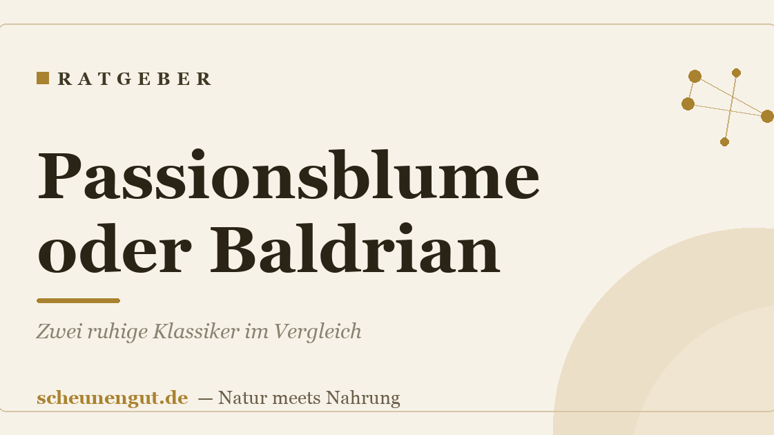 Passionsblume oder Baldrian? Zwei ruhige Klassiker im Vergleich