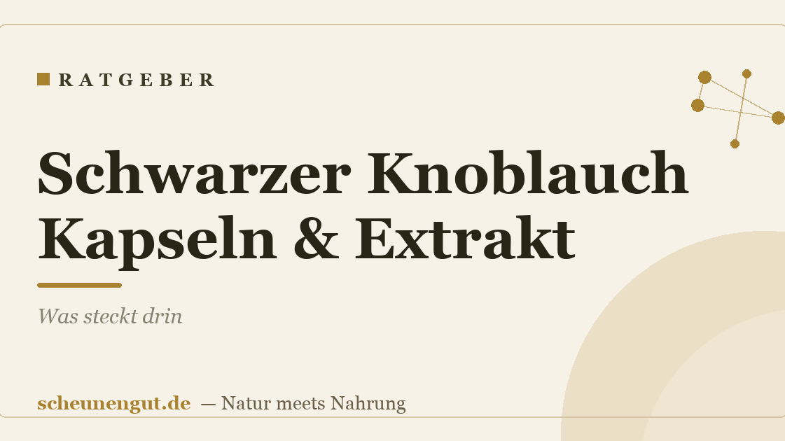 Schwarzer Knoblauch Kapseln & Extrakt: Was steckt drin