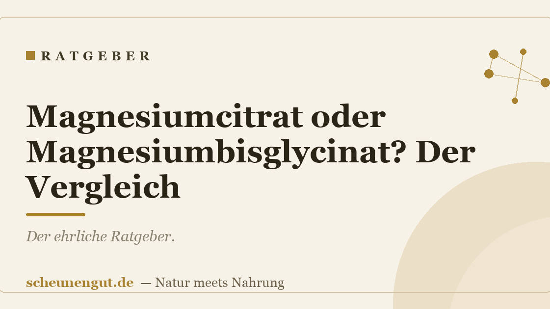 Magnesiumcitrat oder Magnesiumbisglycinat? Der Vergleich