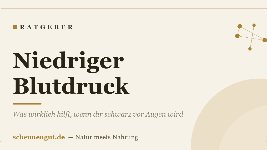 Niedriger Blutdruck: Was wirklich hilft, wenn dir schwarz vor Augen wird