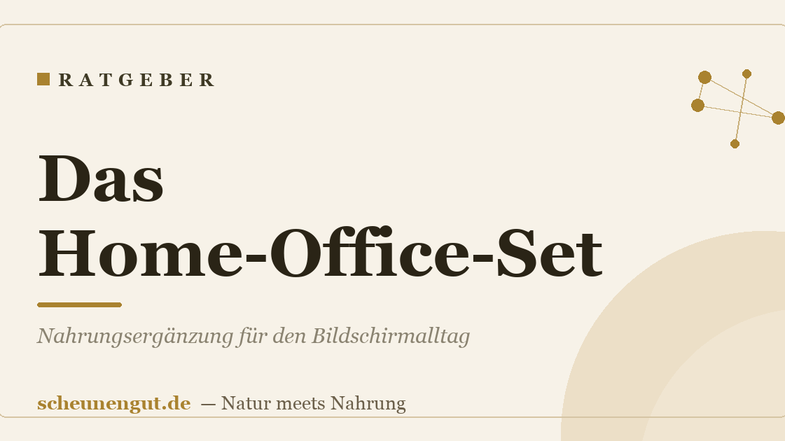 Das Home-Office-Set: Nahrungsergänzung für den Bildschirmalltag