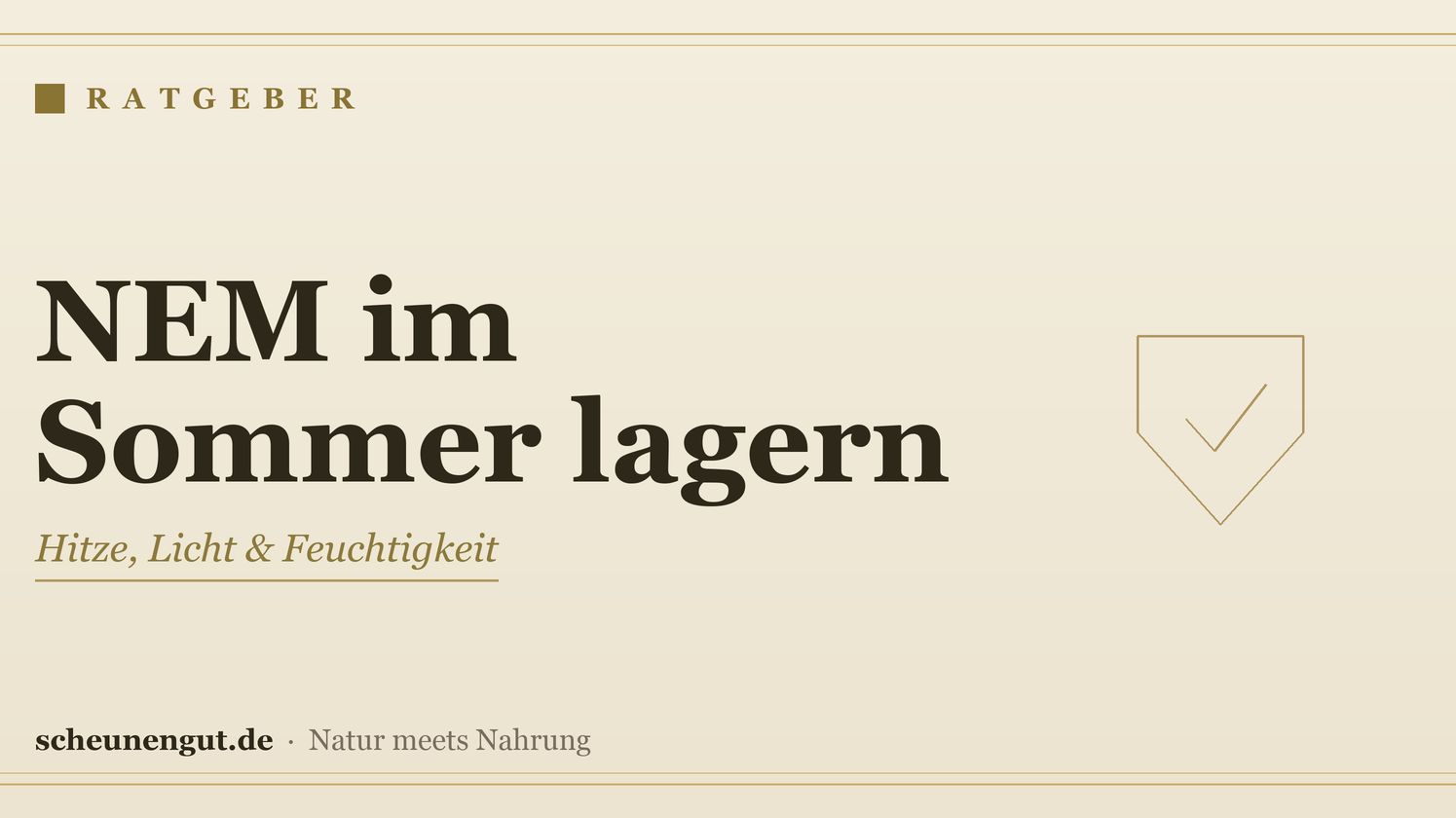 Nahrungsergänzung im Sommer richtig lagern – Ratgeber von Scheunengut