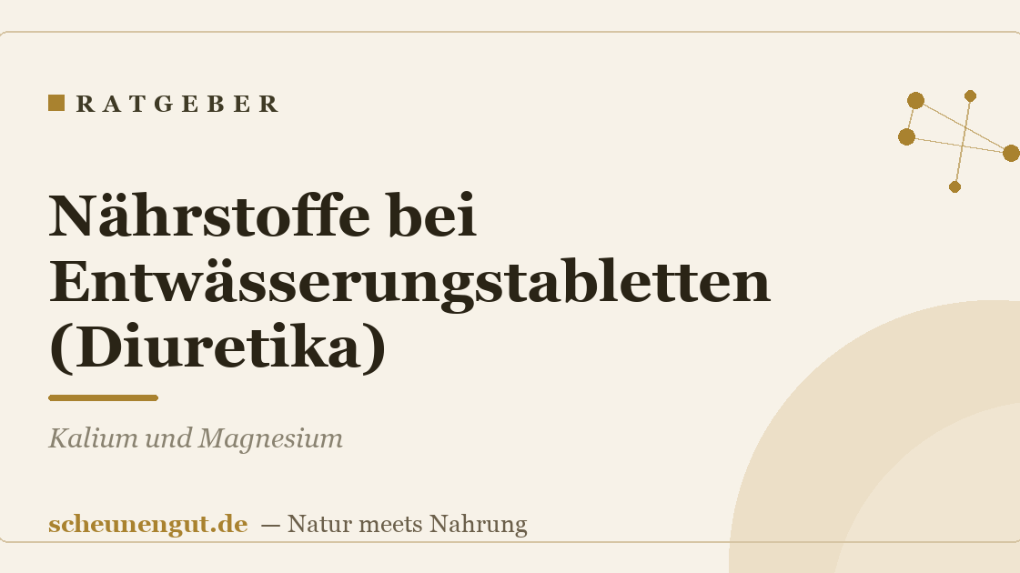Nährstoffe bei Entwässerungstabletten (Diuretika): Kalium und Magnesium