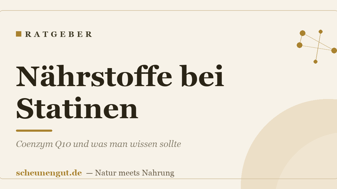 Nährstoffe bei Statinen: Coenzym Q10 und was man wissen sollte