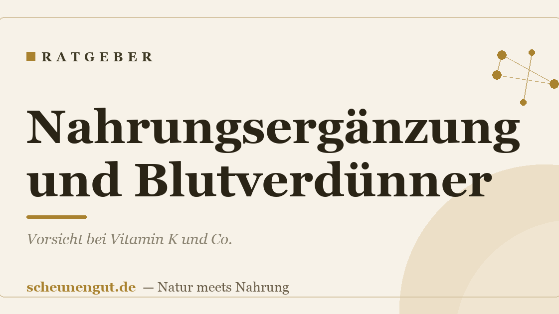 Nahrungsergänzung und Blutverdünner: Vorsicht bei Vitamin K und Co.
