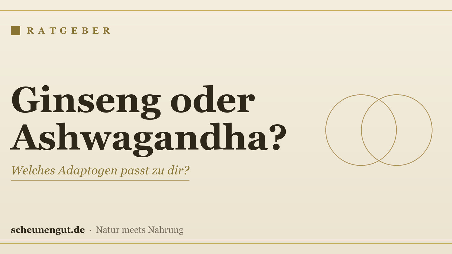 Ginseng oder Ashwagandha – Ratgeber von Scheunengut