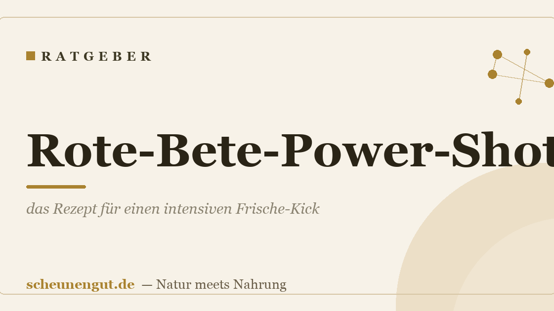 Rote-Bete-Power-Shot: das Rezept für einen intensiven Frische-Kick
