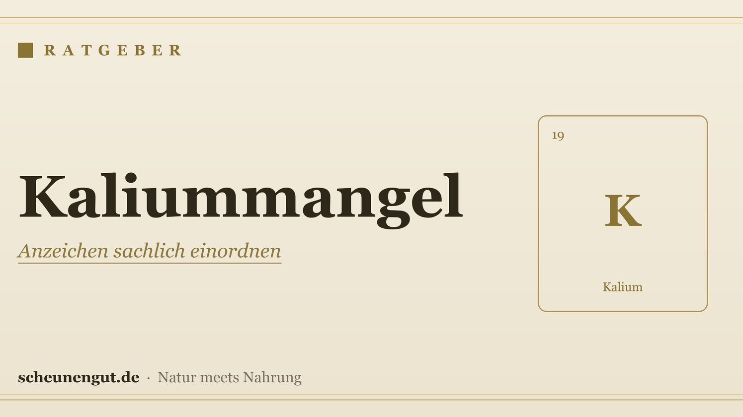 Kaliummangel: Anzeichen einer knappen Versorgung – Ratgeber von Scheunengut
