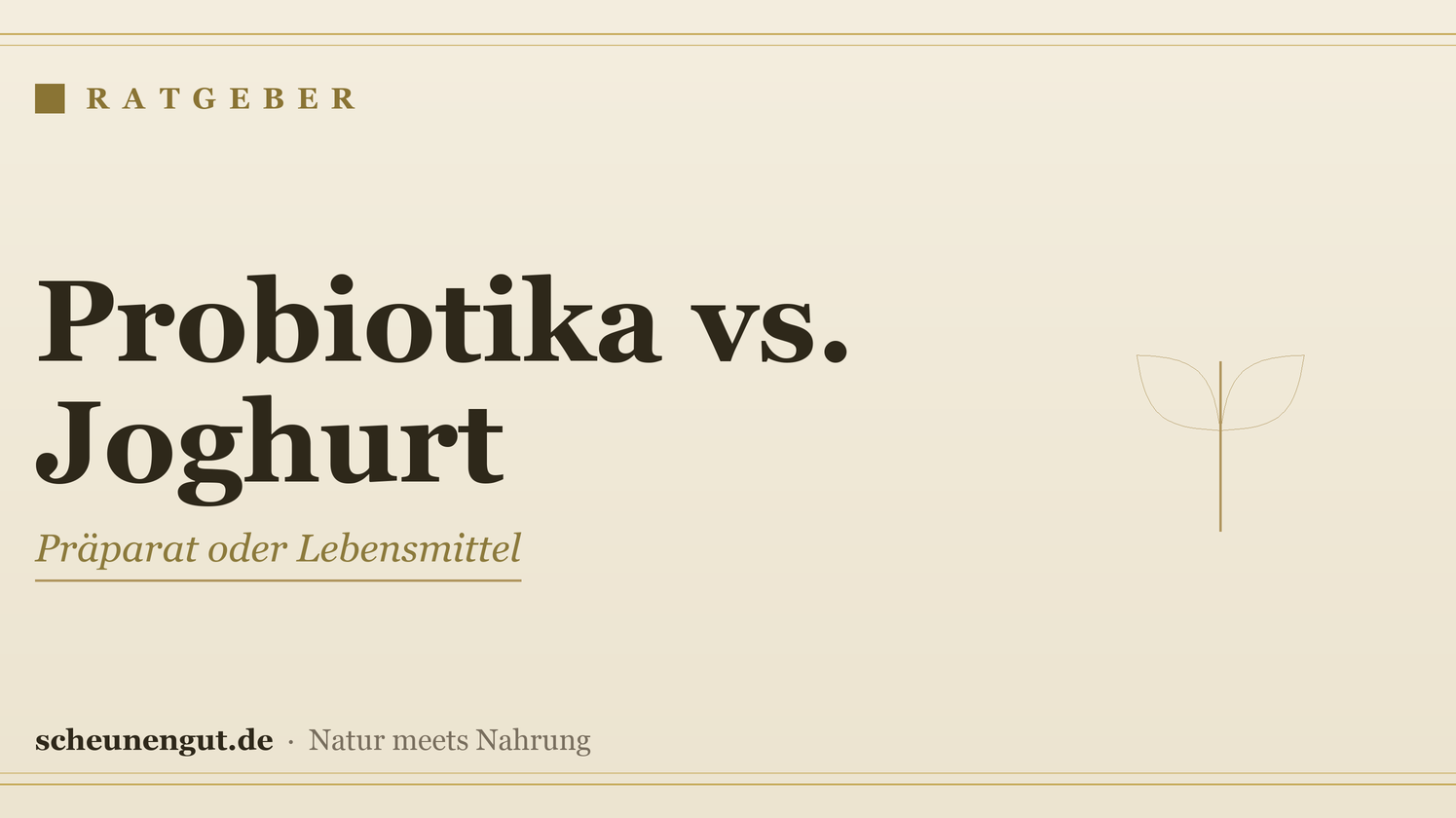 Probiotika-Präparat oder Joghurt? Der Vergleich – Ratgeber von Scheunengut