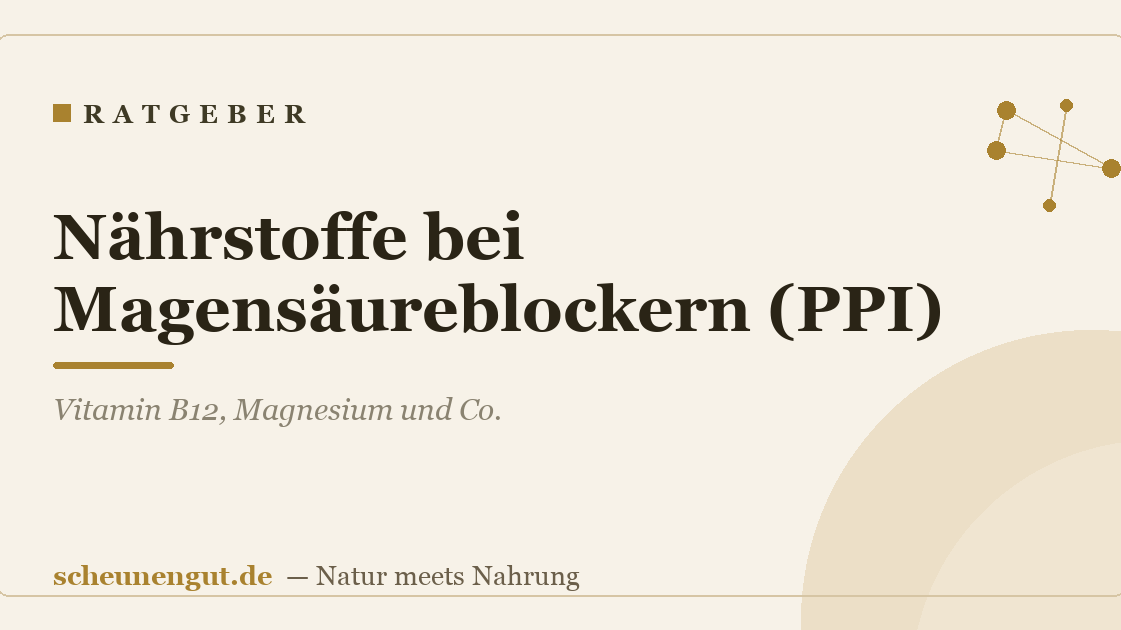 Nährstoffe bei Magensäureblockern (PPI): Vitamin B12, Magnesium und Co.