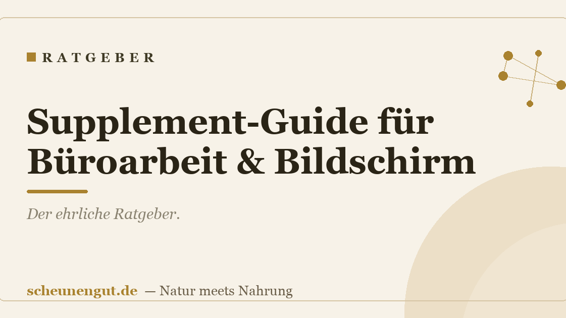 Supplement-Guide für Büroarbeit & Bildschirm