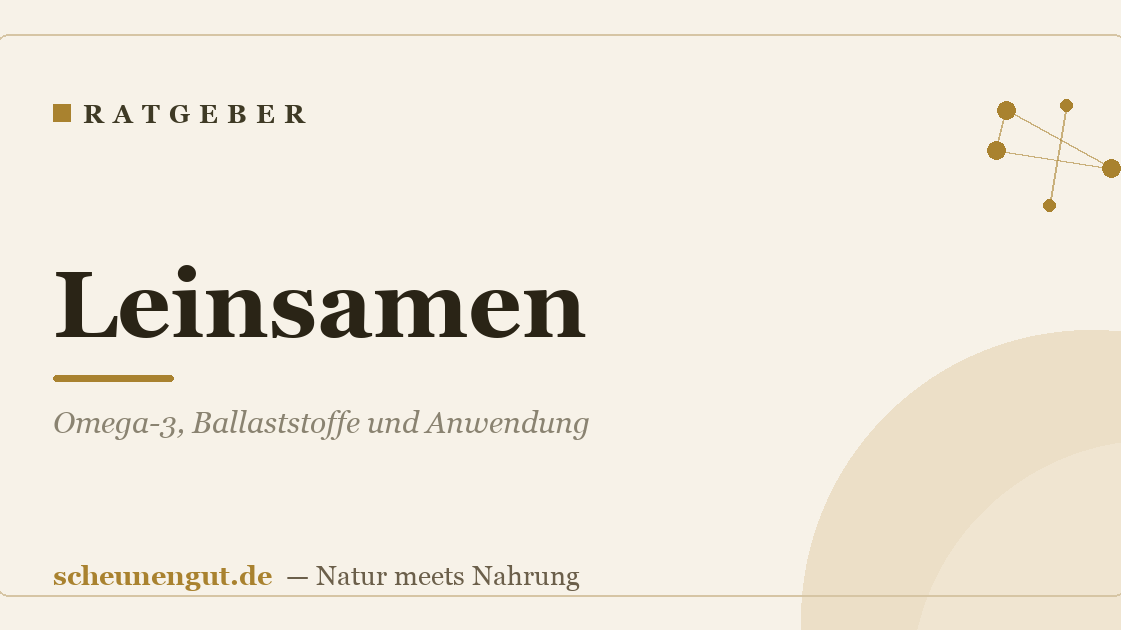 Leinsamen: Omega-3, Ballaststoffe und Anwendung