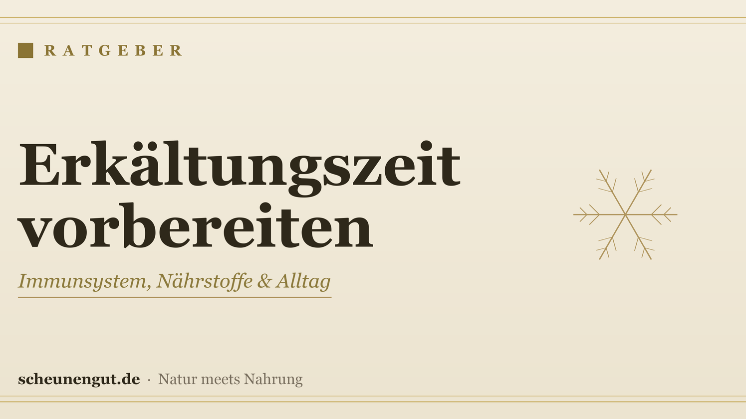Die Erkältungszeit vorbereiten – Ratgeber von Scheunengut