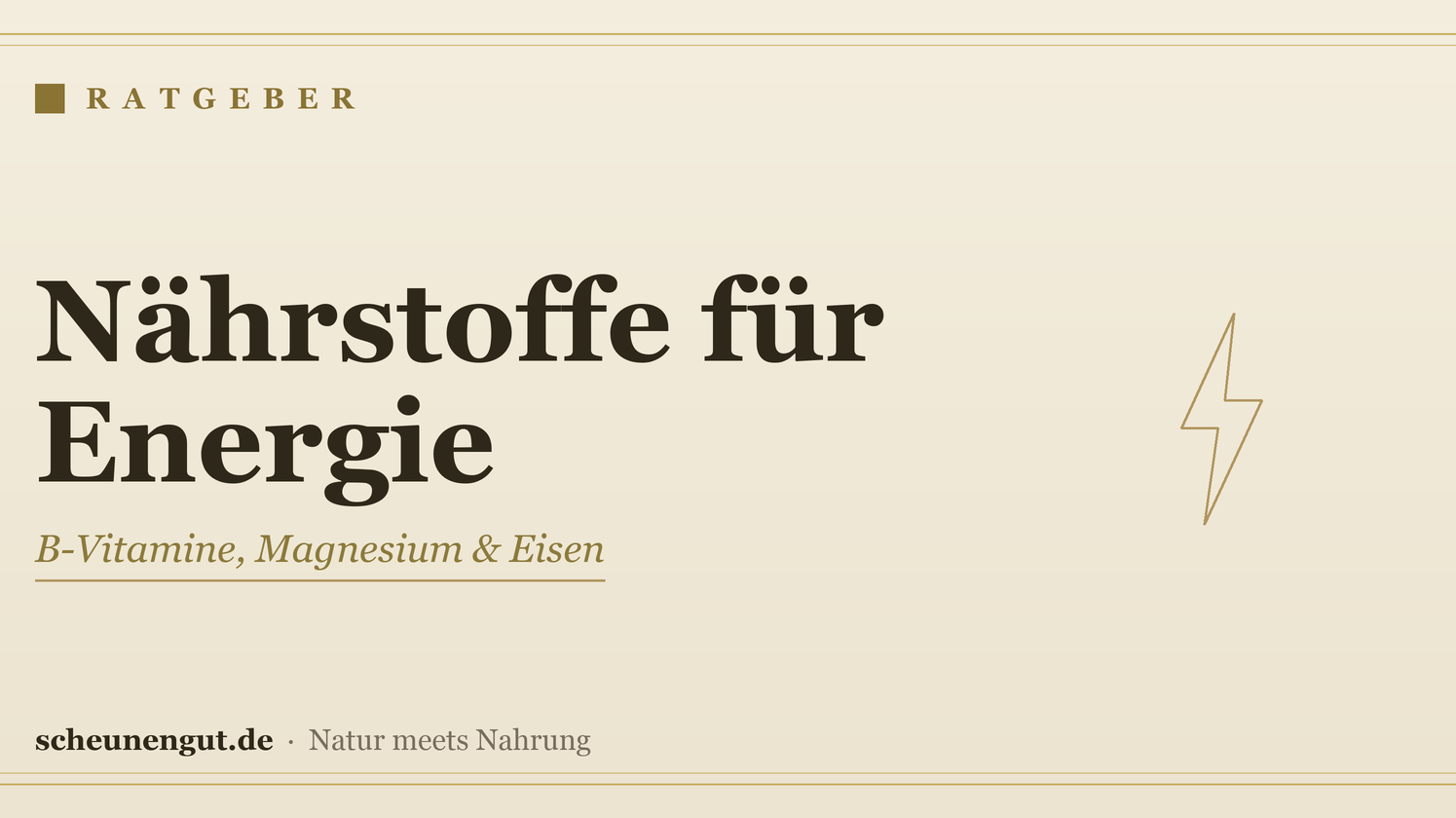 Nährstoffe für den Energiestoffwechsel – Ratgeber von Scheunengut