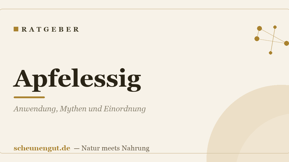 Apfelessig: Anwendung, Mythen und Einordnung