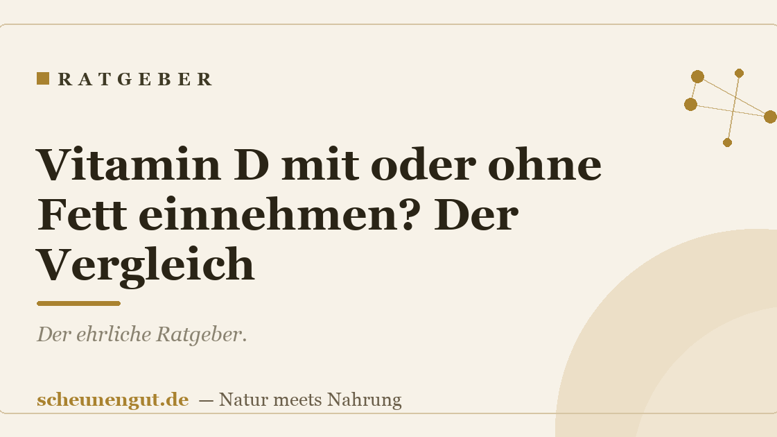 Vitamin D mit oder ohne Fett einnehmen? Der Vergleich