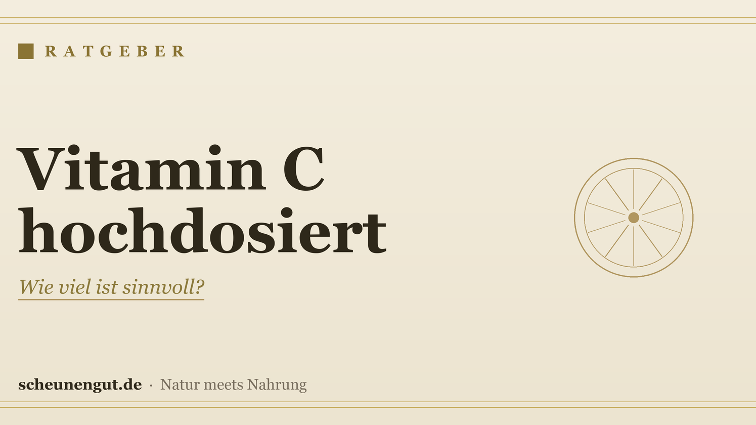 Vitamin C hochdosiert: Wie viel ist sinnvoll? – Ratgeber von Scheunengut