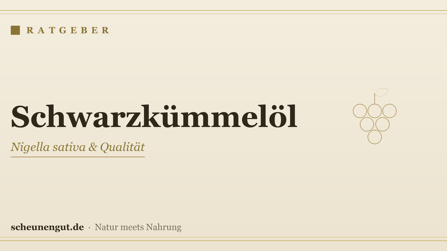 Schwarzkümmelöl: Herkunft, Formen & Qualität – Ratgeber von Scheunengut