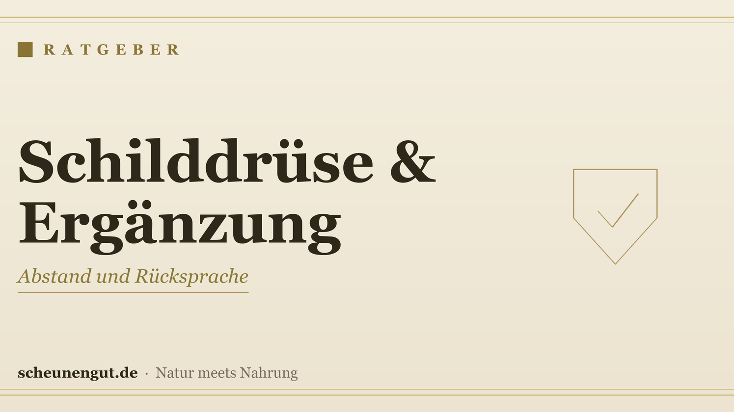 Nahrungsergänzung & Schilddrüsenmedikamente – Ratgeber von Scheunengut