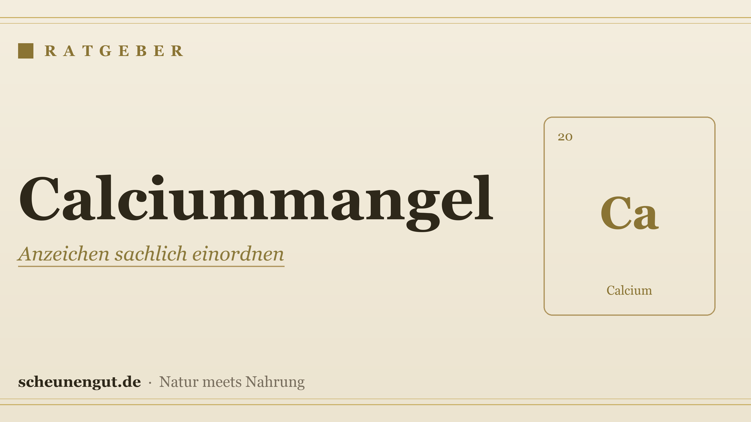 Calciummangel: Anzeichen einer knappen Versorgung – Ratgeber von Scheunengut