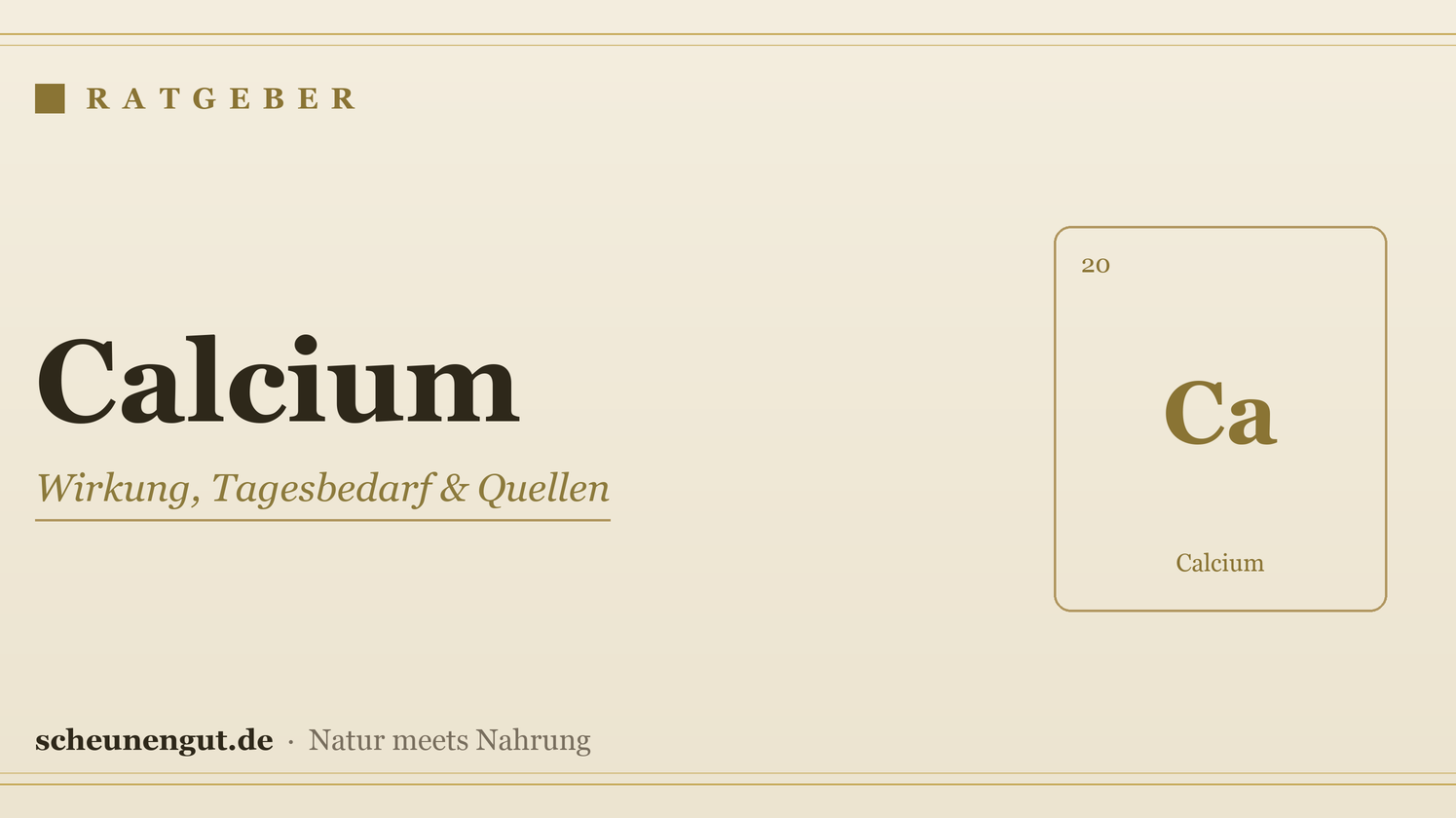 Calcium – Ratgeber von Scheunengut