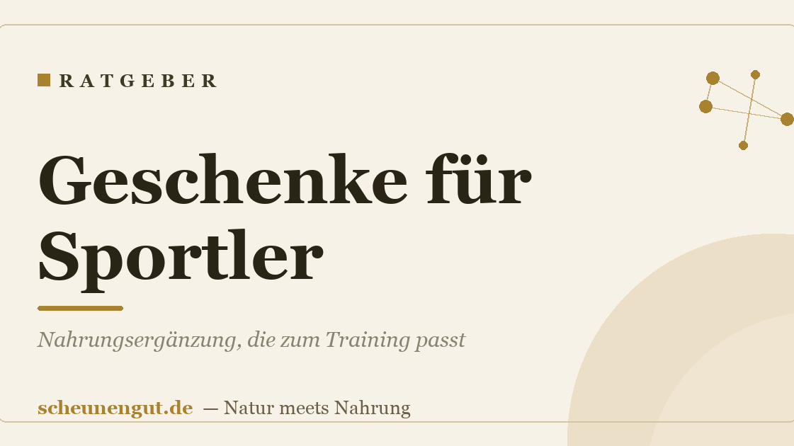 Geschenke für Sportler: Nahrungsergänzung, die zum Training passt