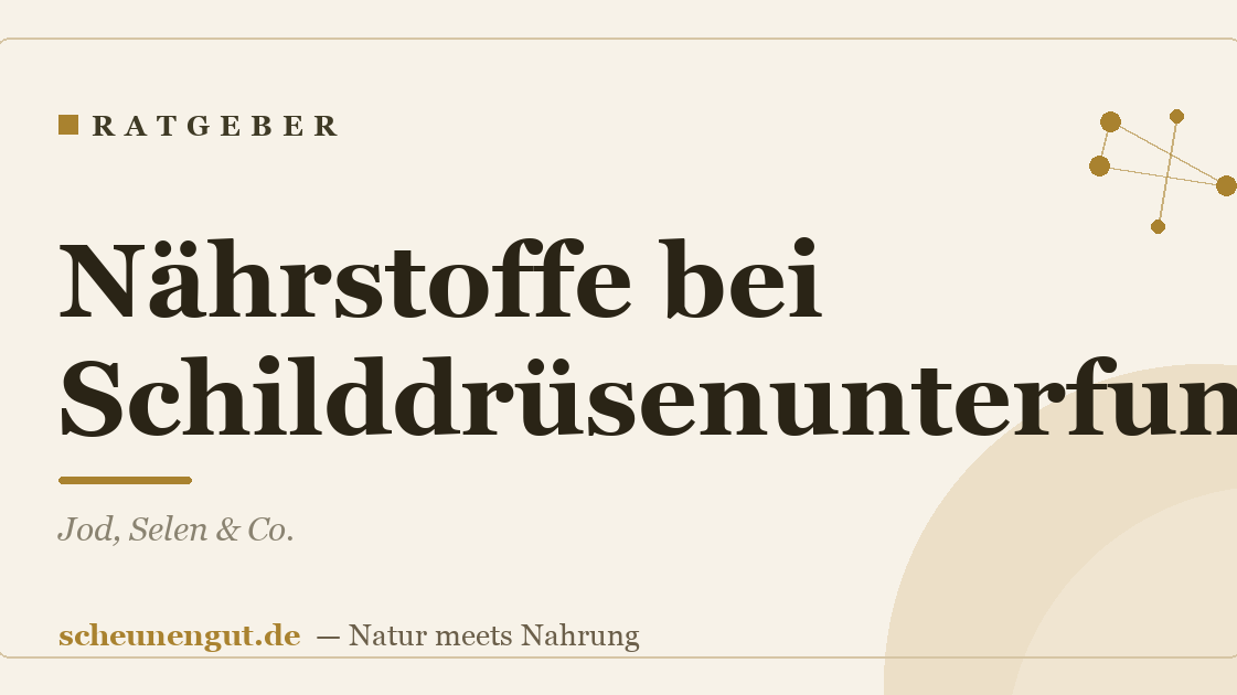 Nährstoffe bei Schilddrüsenunterfunktion: Jod, Selen & Co.