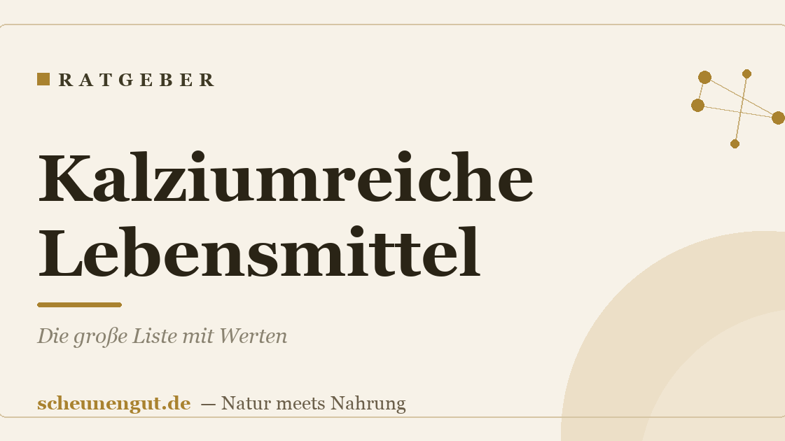Kalziumreiche Lebensmittel: Die große Liste mit Werten