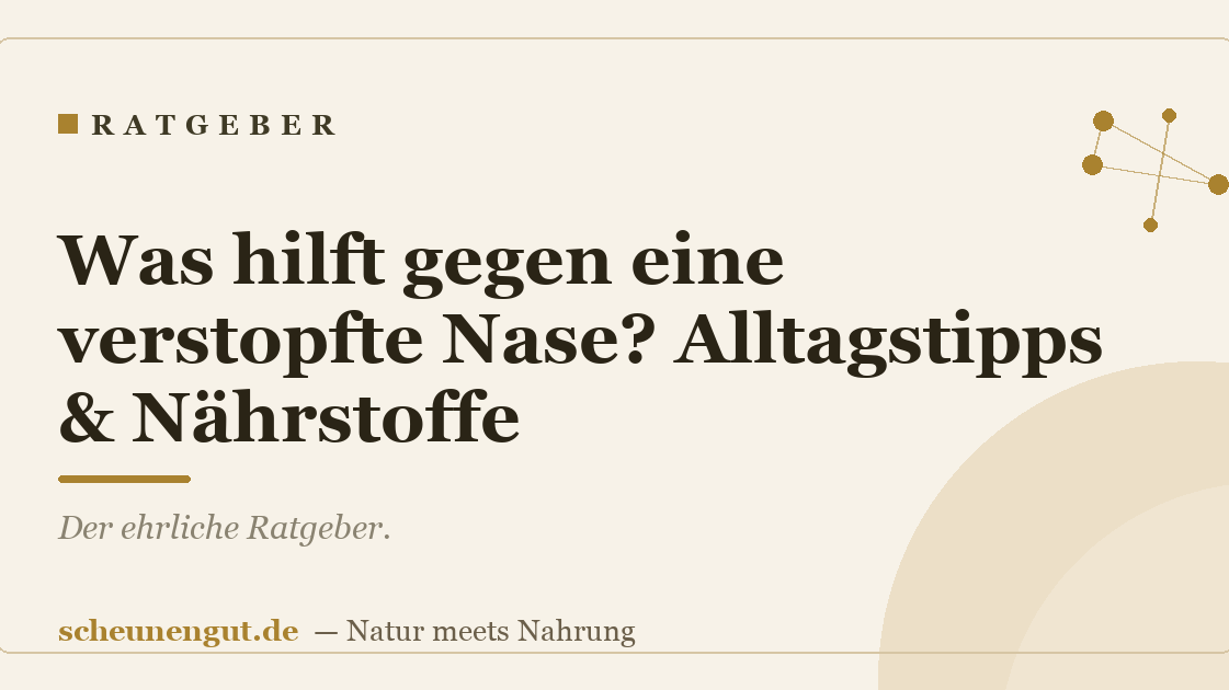 Was hilft gegen eine verstopfte Nase? Alltagstipps & Nährstoffe