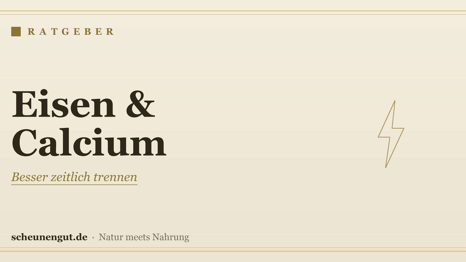 Eisen und Calcium zeitlich trennen – Ratgeber von Scheunengut