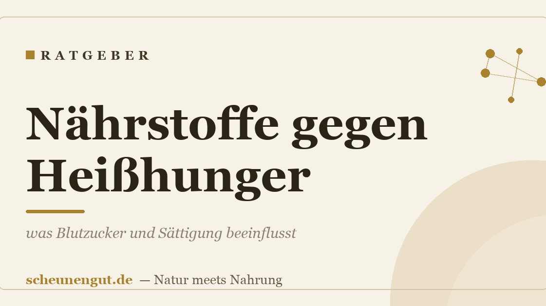 Nährstoffe gegen Heißhunger: was Blutzucker und Sättigung beeinflusst