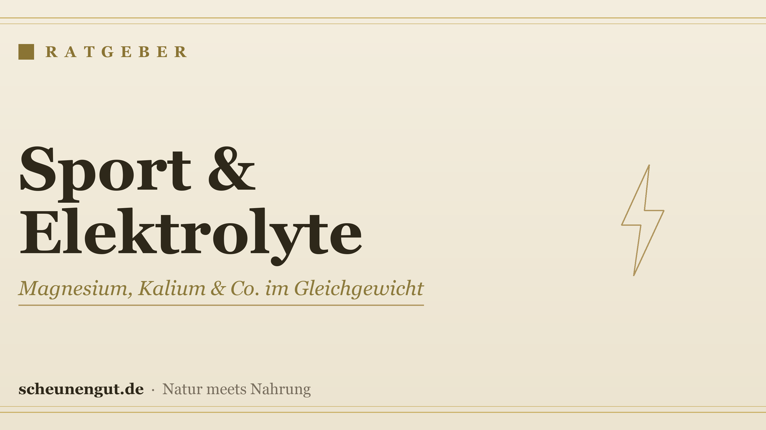 Sport & Elektrolyte – Ratgeber von Scheunengut