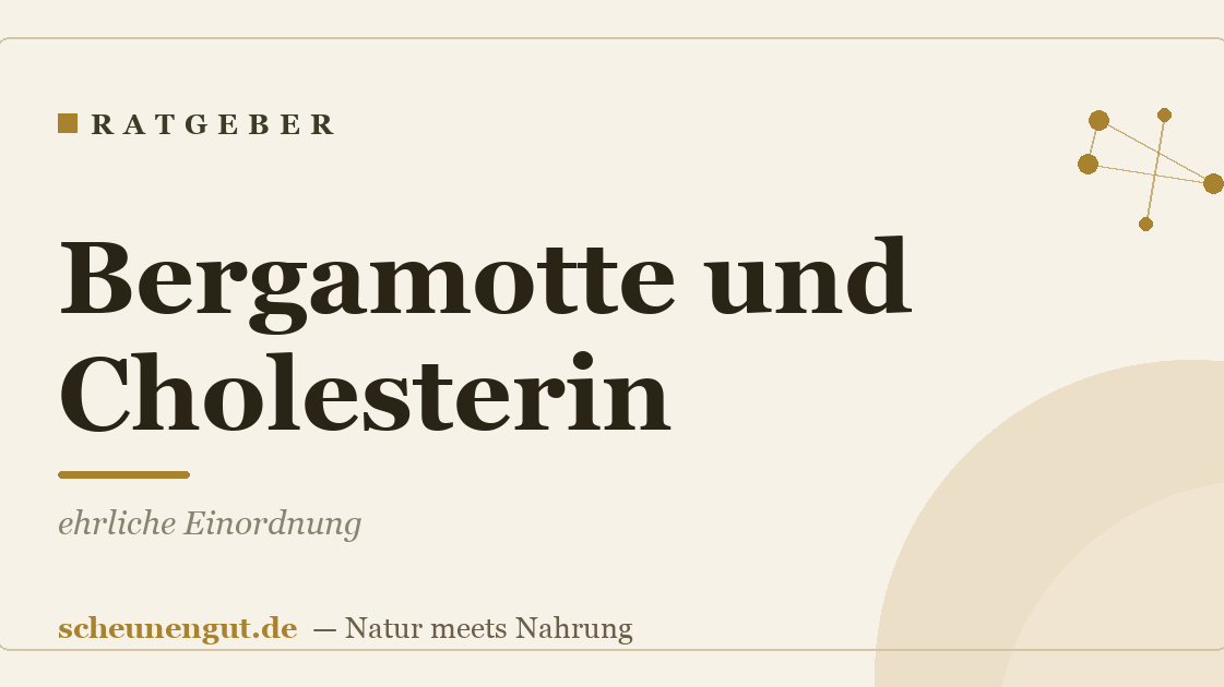 Bergamotte und Cholesterin: ehrliche Einordnung