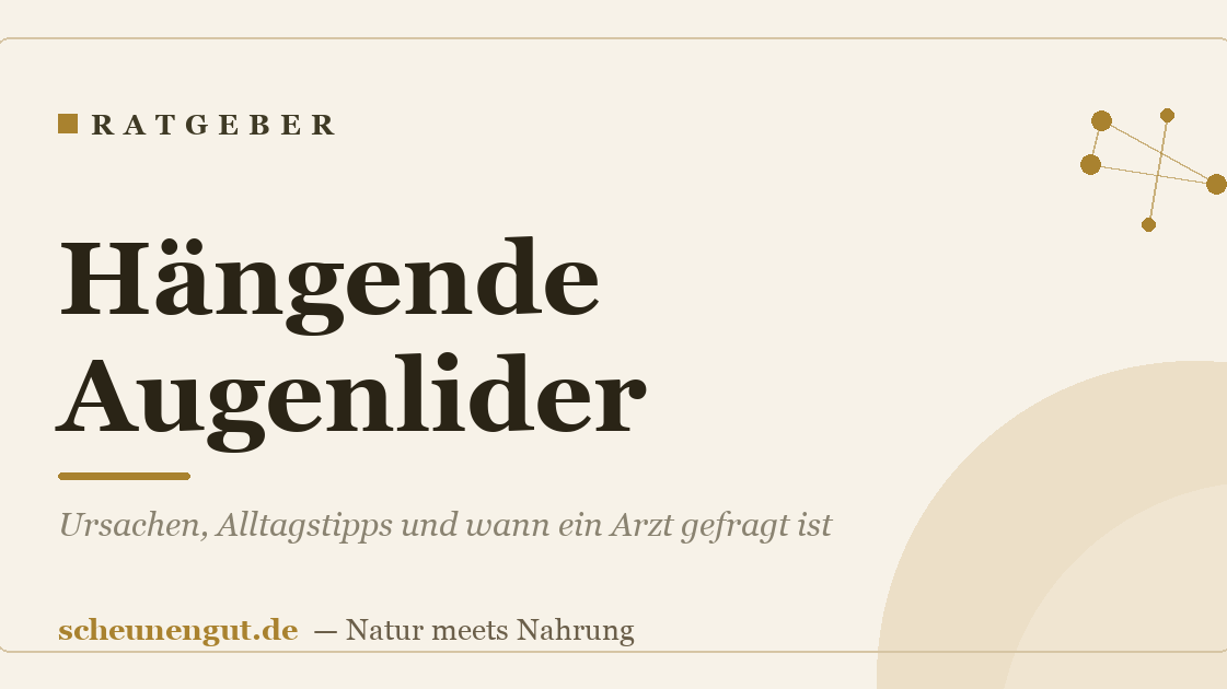 Hängende Augenlider: Ursachen, Alltagstipps und wann ein Arzt gefragt ist