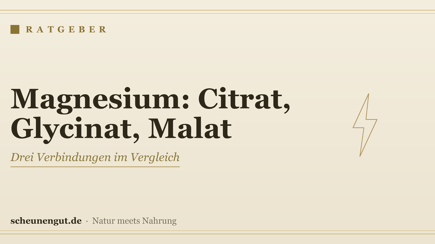 Magnesium: Citrat, Glycinat oder Malat? – Ratgeber von Scheunengut