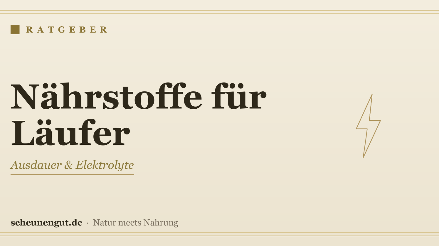 Nährstoffe für Läufer & Ausdauersport – Ratgeber von Scheunengut