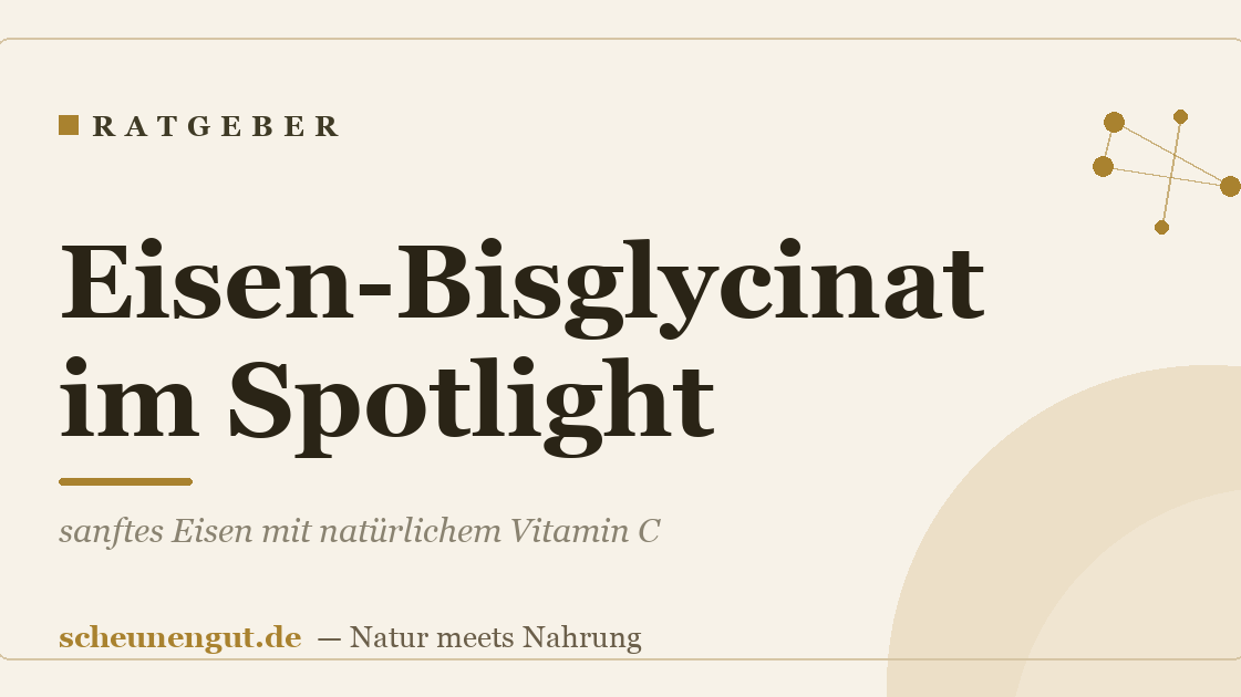 Eisen-Bisglycinat im Spotlight: sanftes Eisen mit natürlichem Vitamin C