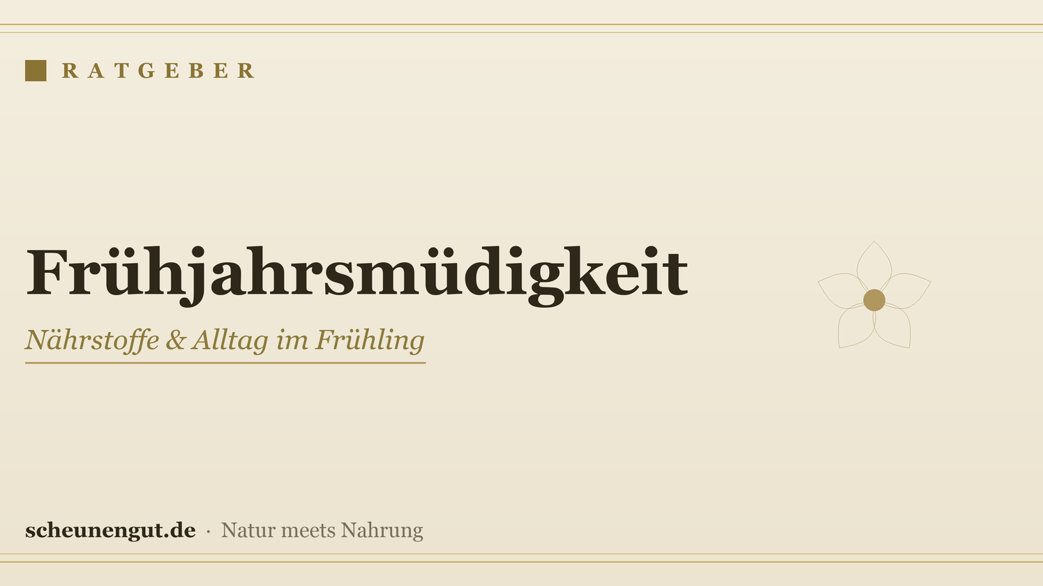 Frühjahrsmüdigkeit: Nährstoffe & Alltag – Ratgeber von Scheunengut