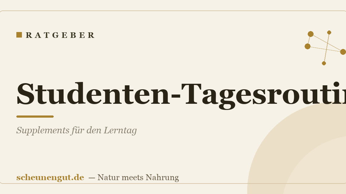 Studenten-Tagesroutine: Supplements für den Lerntag