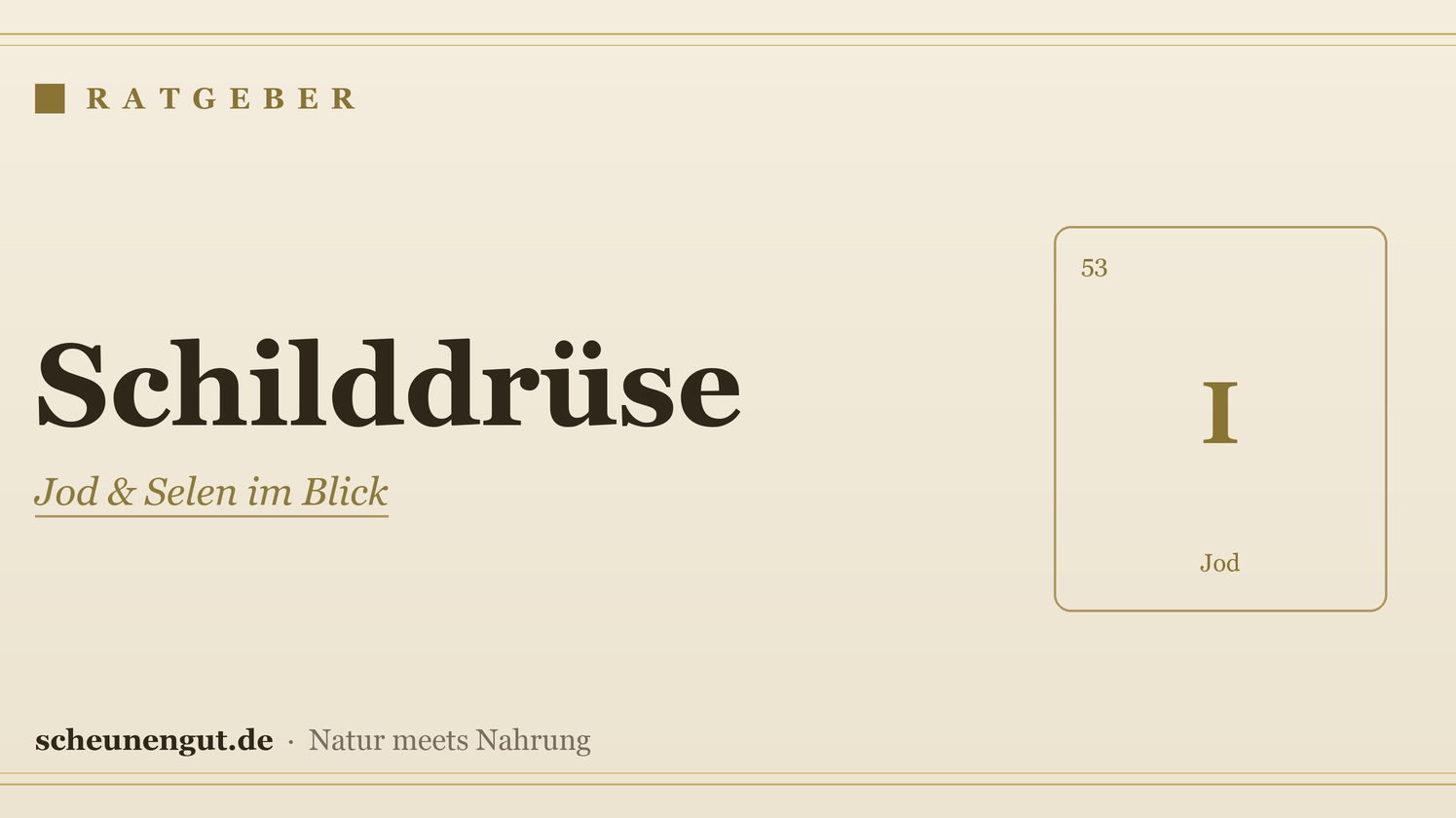 Nährstoffe für die Schilddrüse – Ratgeber von Scheunengut