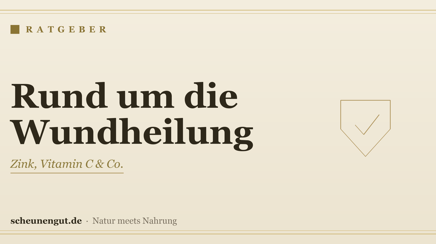 Nährstoffe rund um die Wundheilung – Ratgeber von Scheunengut