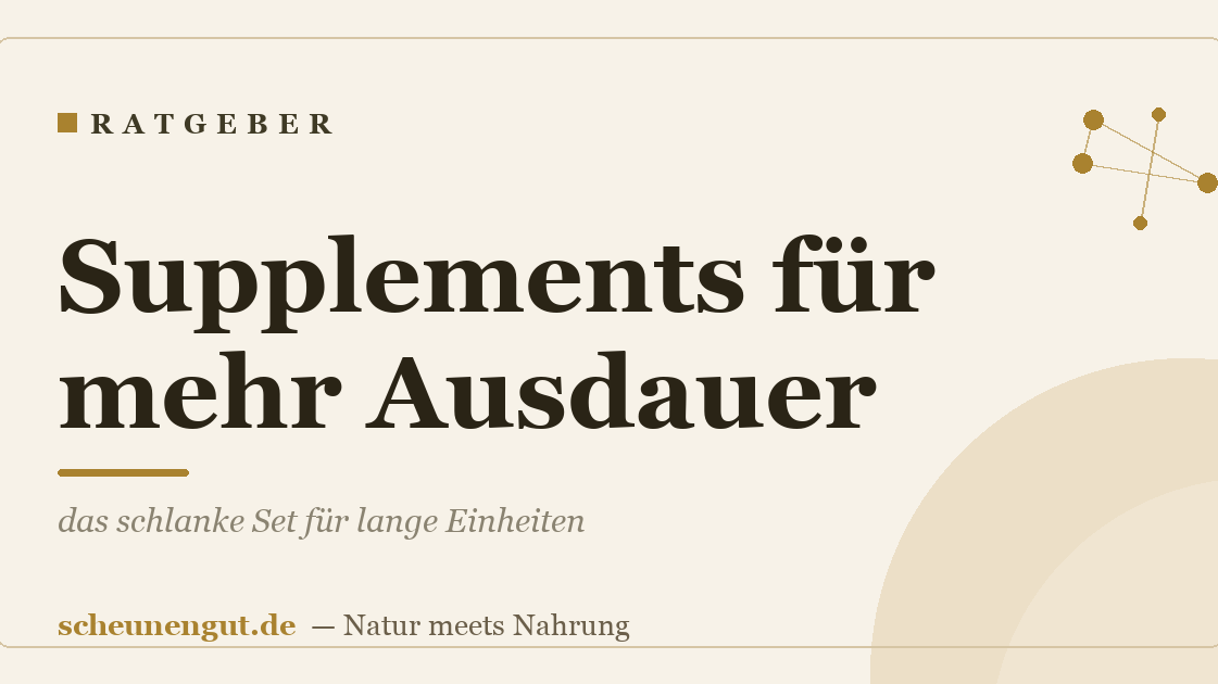 Supplements für mehr Ausdauer: das schlanke Set für lange Einheiten
