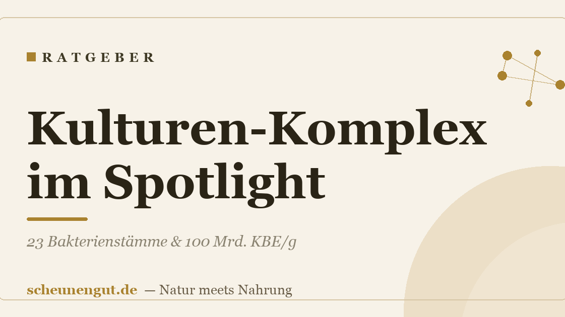 Kulturen-Komplex im Spotlight: 23 Bakterienstämme & 100 Mrd. KBE/g