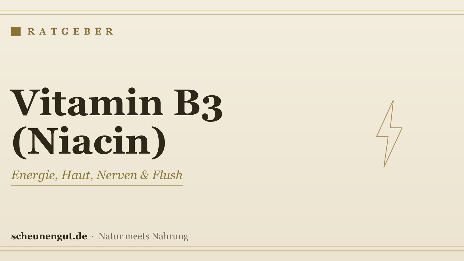 Vitamin B3 (Niacin): Wirkung, Formen & Flush – Ratgeber von Scheunengut