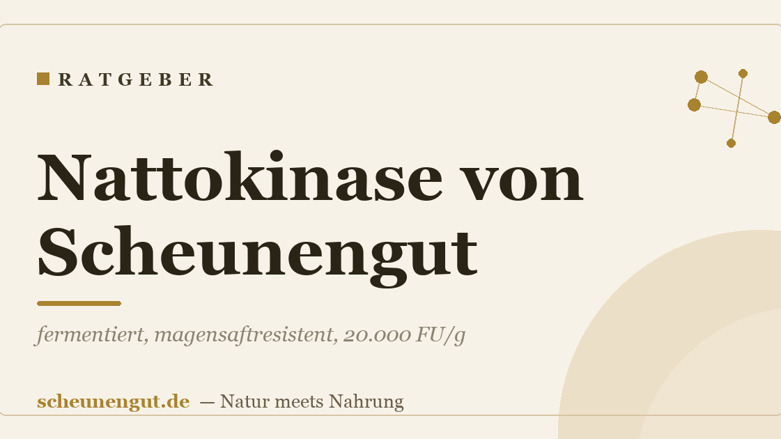 Nattokinase von Scheunengut: fermentiert, magensaftresistent, 20.000 FU/g