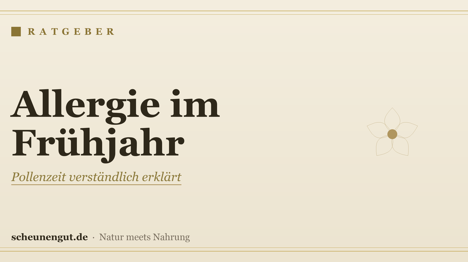Allergie im Frühjahr – Ratgeber von Scheunengut