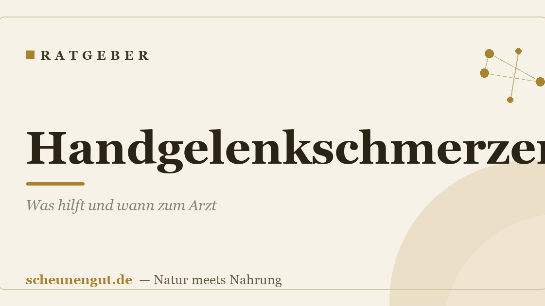 Handgelenkschmerzen: Was hilft und wann zum Arzt