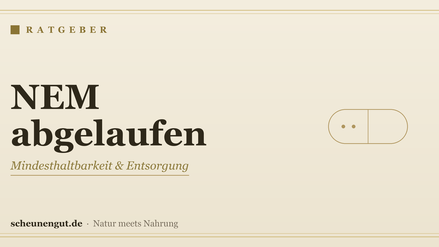 Nahrungsergänzung abgelaufen: was tun? – Ratgeber von Scheunengut